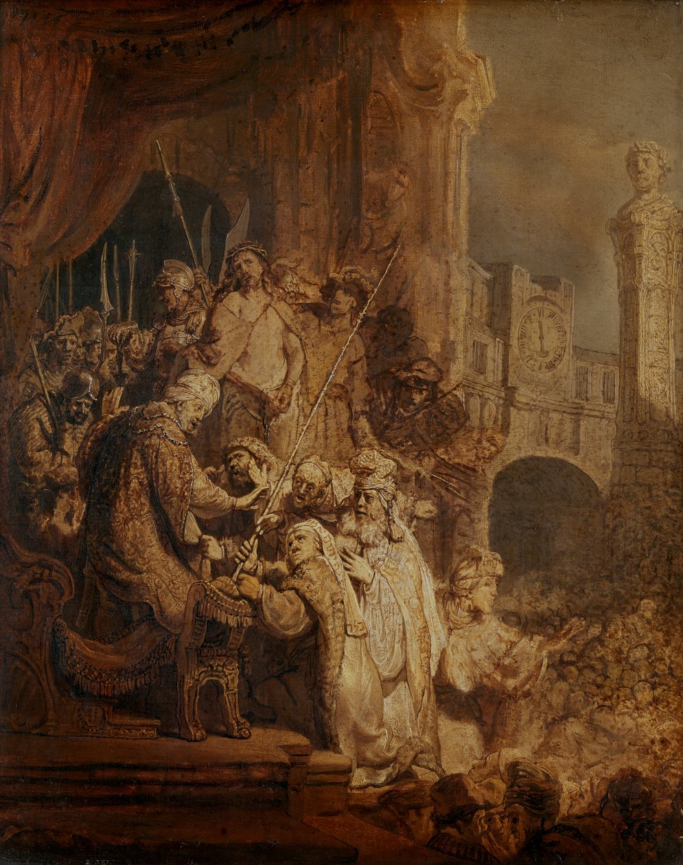 Ecce Homo, 1634 (olaj, papír) alkotó: Rembrandt van Rijn