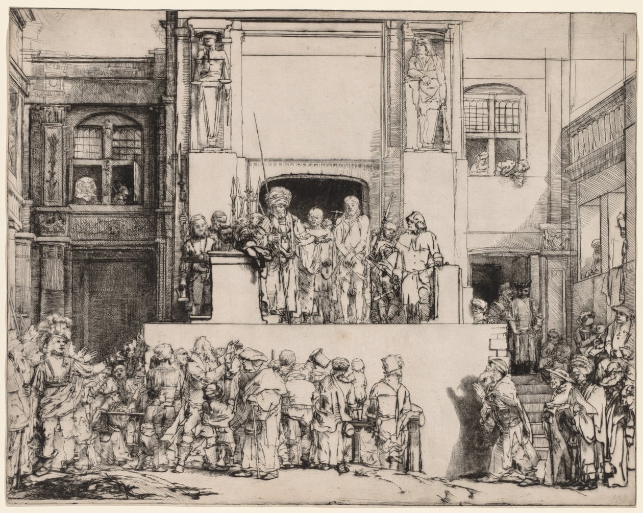 Ecce Homo. Krisztus bemutatta a népnek alkotó: Rembrandt van Rijn
