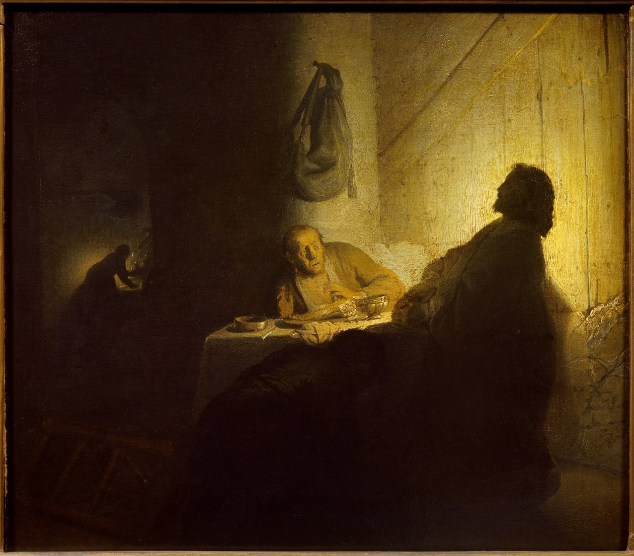 Emmaus Pelerins. Rembrandt festménye Harmenszoon van Rijn dit Rembrandt (1606-1669) Ec. Üreges. alkotó: Rembrandt van Rijn