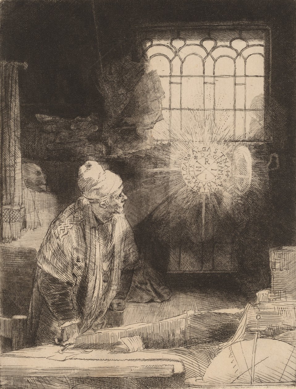 Faust, c. 1652. alkotó: Rembrandt van Rijn