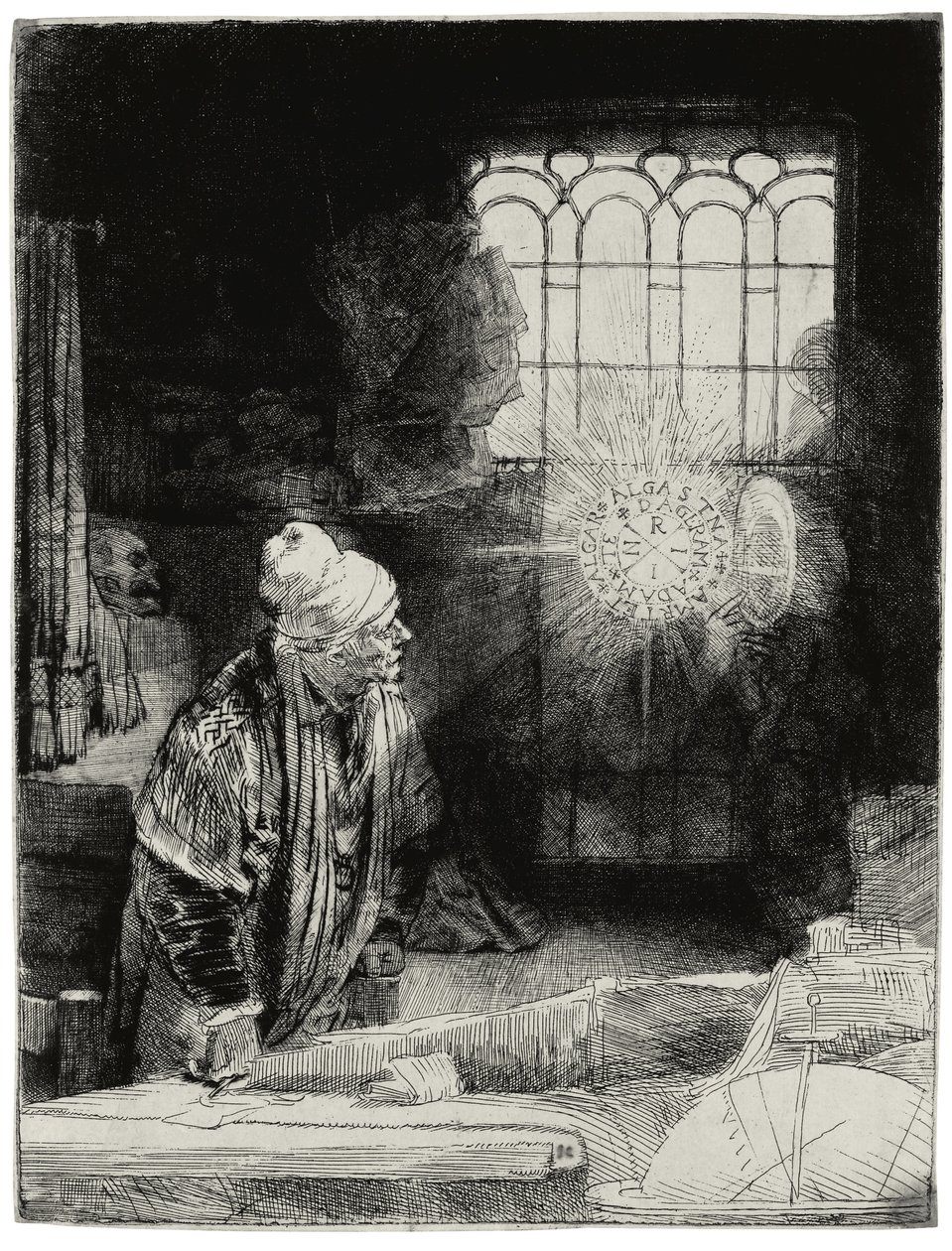 Faust, 1652 körül alkotó: Rembrandt van Rijn