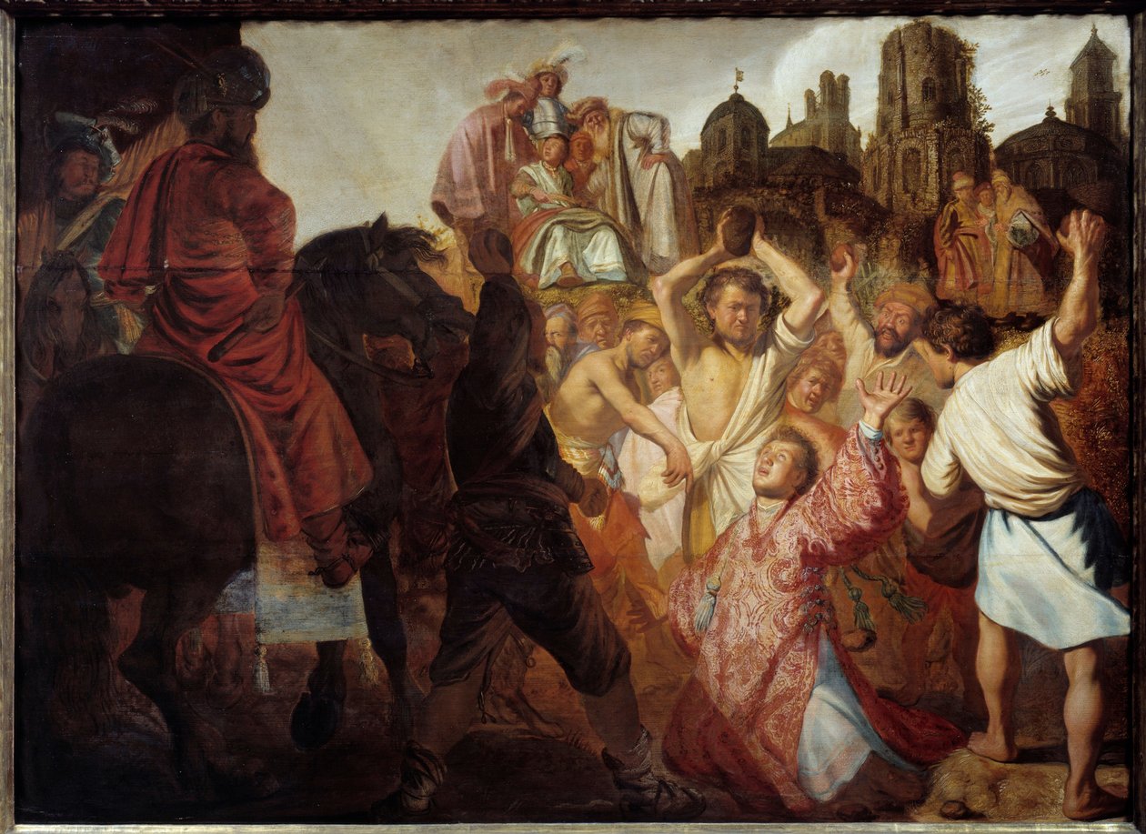 Első keresztény vértanú: „Szent István megkövezése” Harmensz Van Rijn Rembrandt (1606-1669) festménye 1625 V. sz. 0,89x1,23 m Lyon, Musee des Beaux Arts alkotó: Rembrandt van Rijn