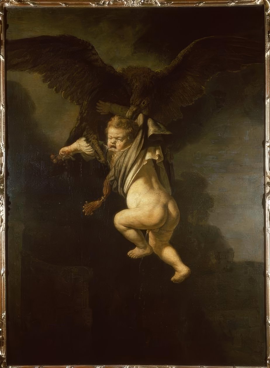 Ganymedes a sas karmaiban alkotó: Rembrandt van Rijn
