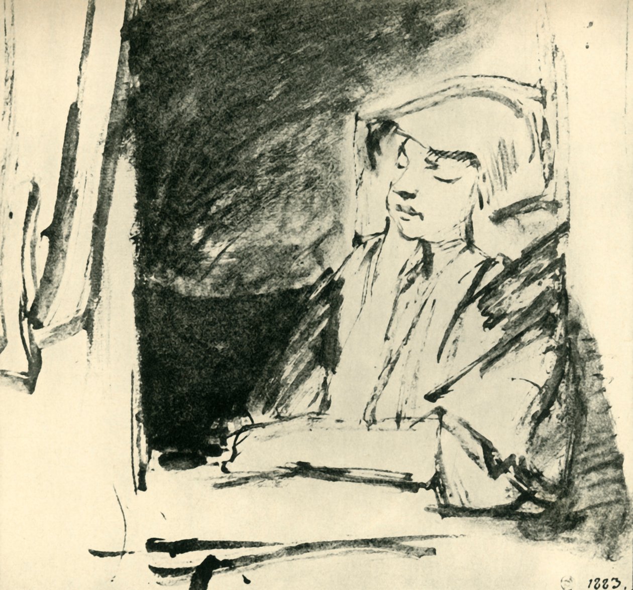 Lány alszik az ablakban, c1655, 1943. alkotó: Rembrandt van Rijn