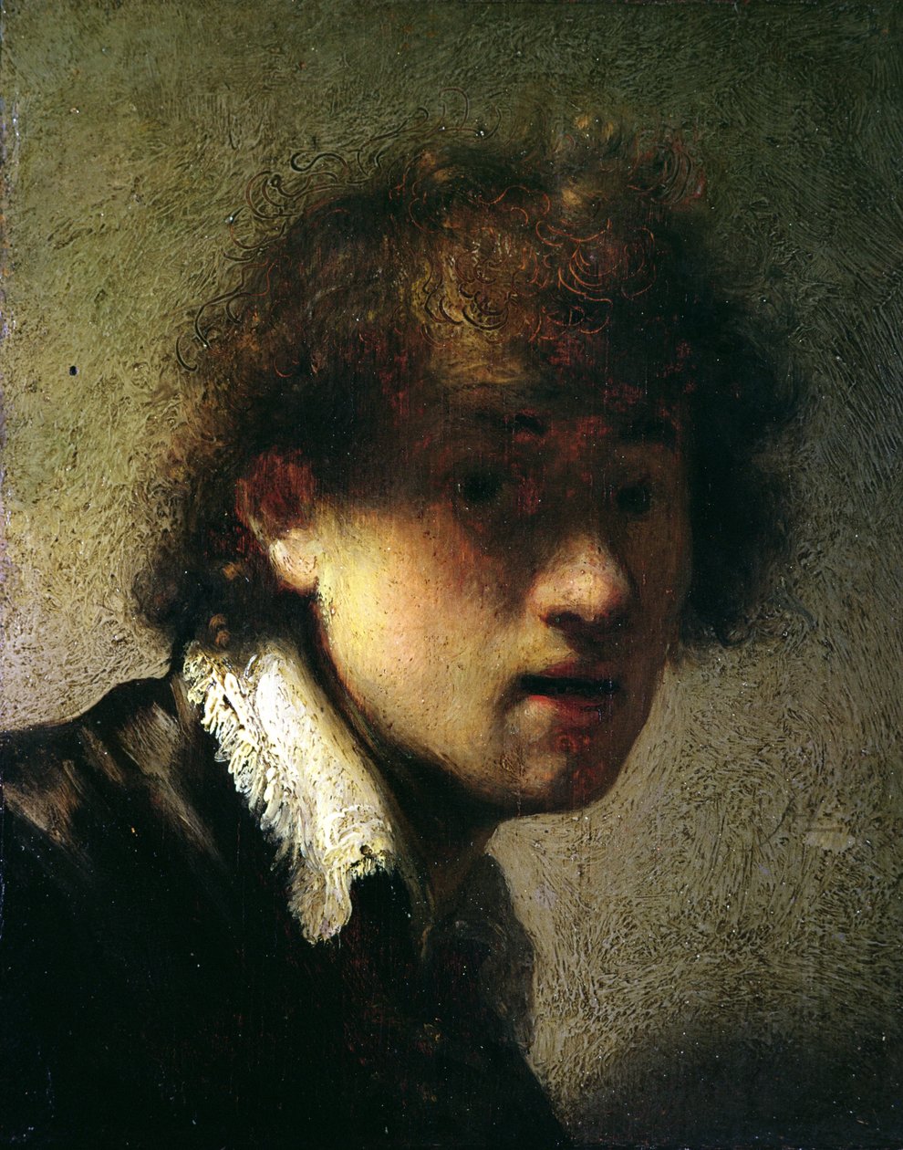 Fiatalember feje vagy önarckép, 1629 alkotó: Rembrandt van Rijn