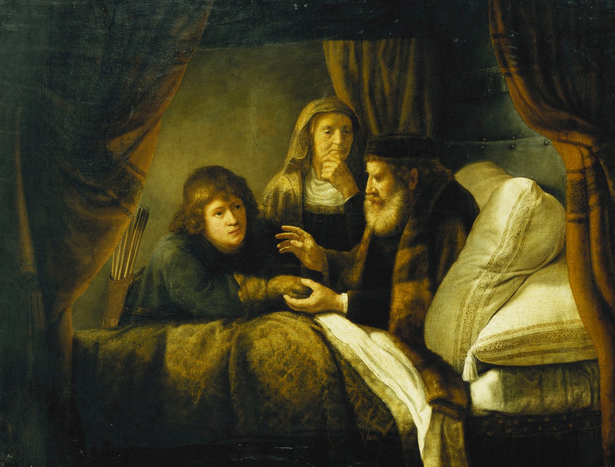 Izsák Áldás Jákob, 1640 körül alkotó: Rembrandt van Rijn