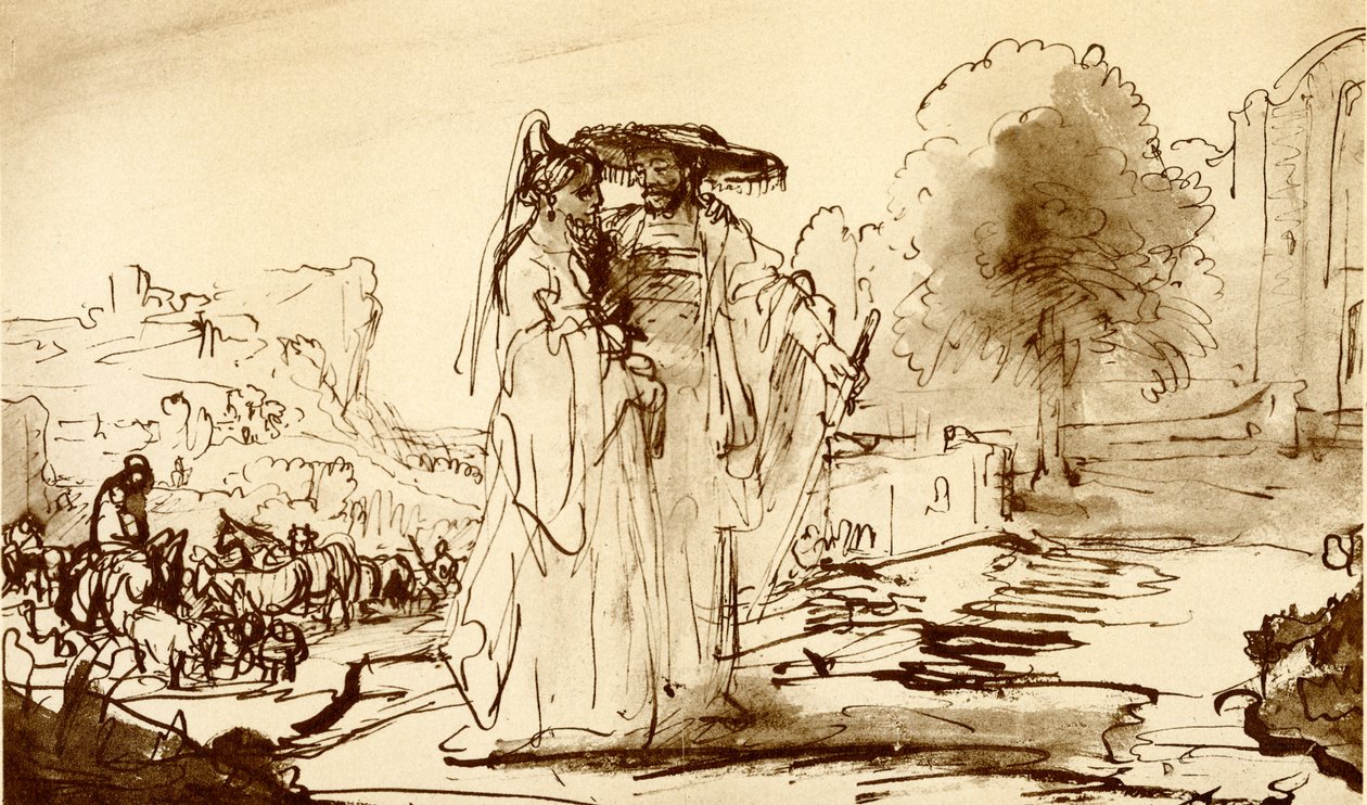 Jákob és Ráhel alkotó: Rembrandt van Rijn