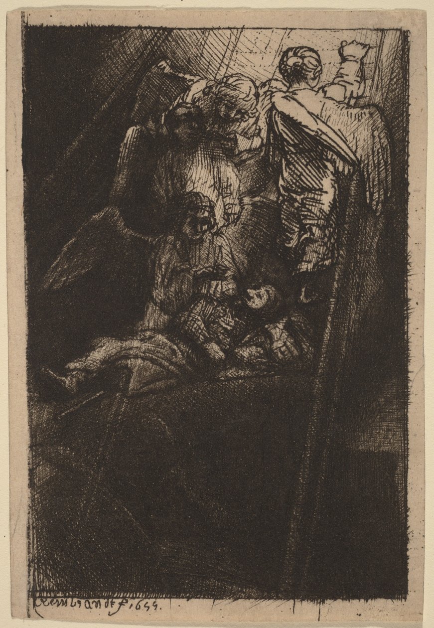 Jákób létrája alkotó: Rembrandt van Rijn