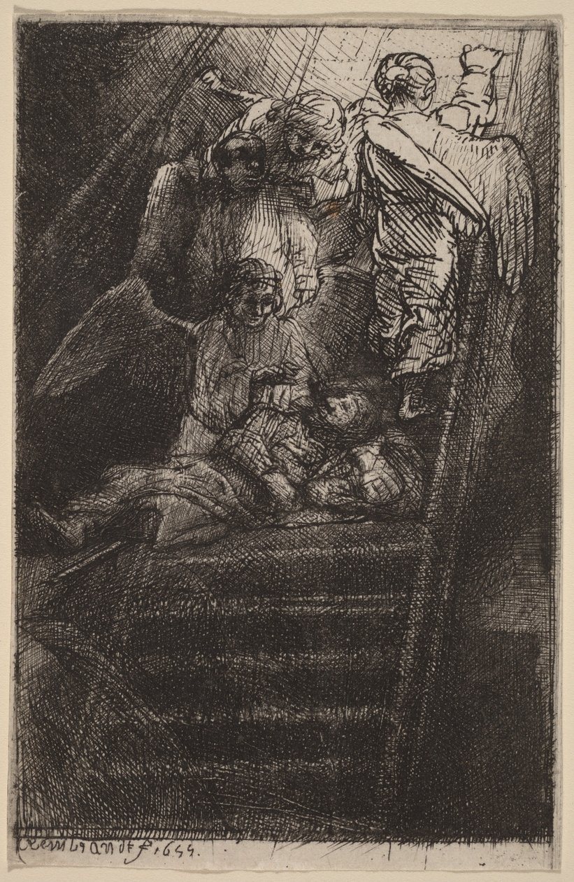 Jákób létrája alkotó: Rembrandt van Rijn