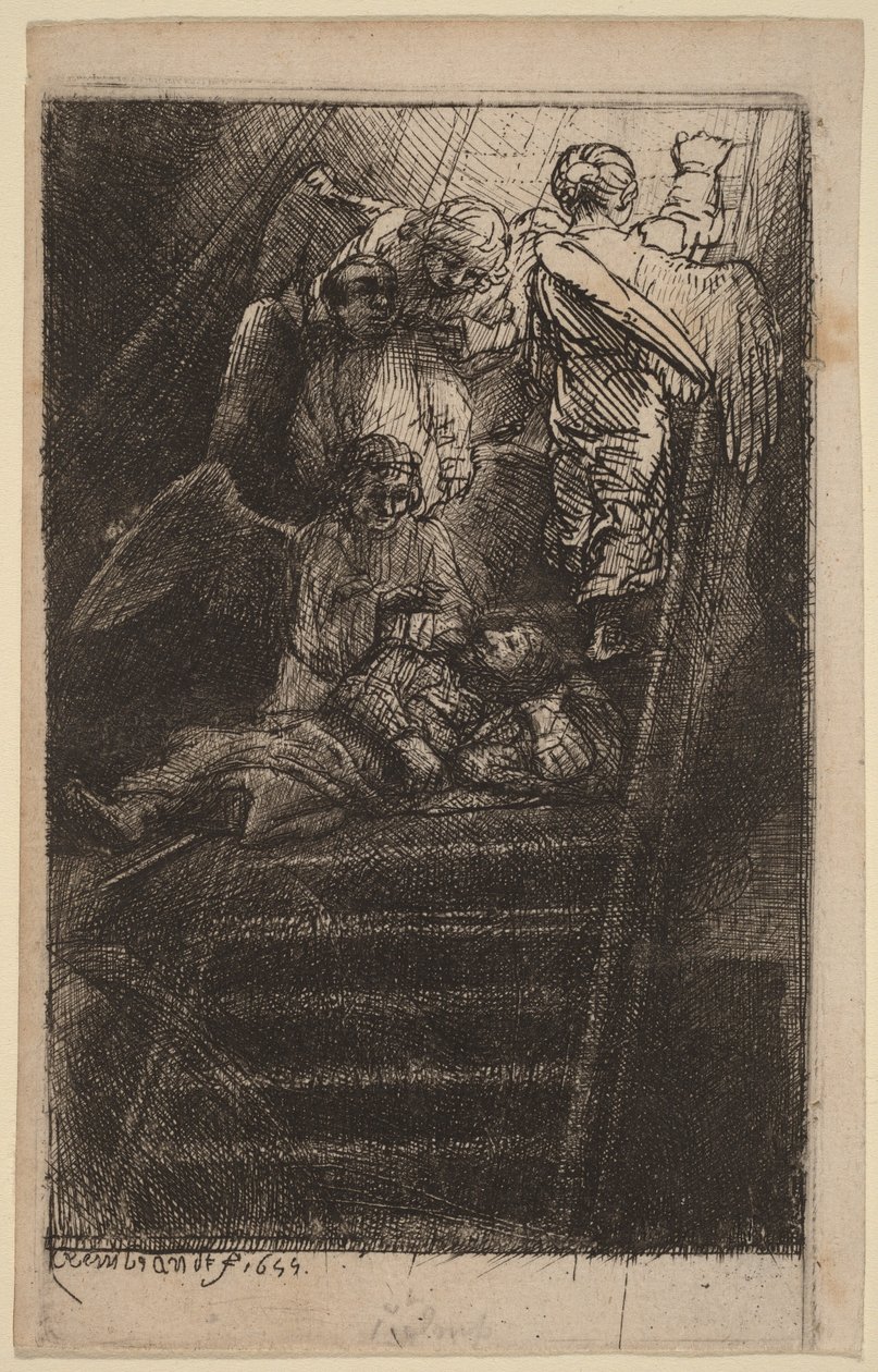 Jákób létrája alkotó: Rembrandt van Rijn