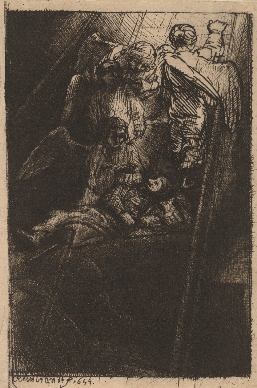 Jákob létrája, 1655. alkotó: Rembrandt van Rijn