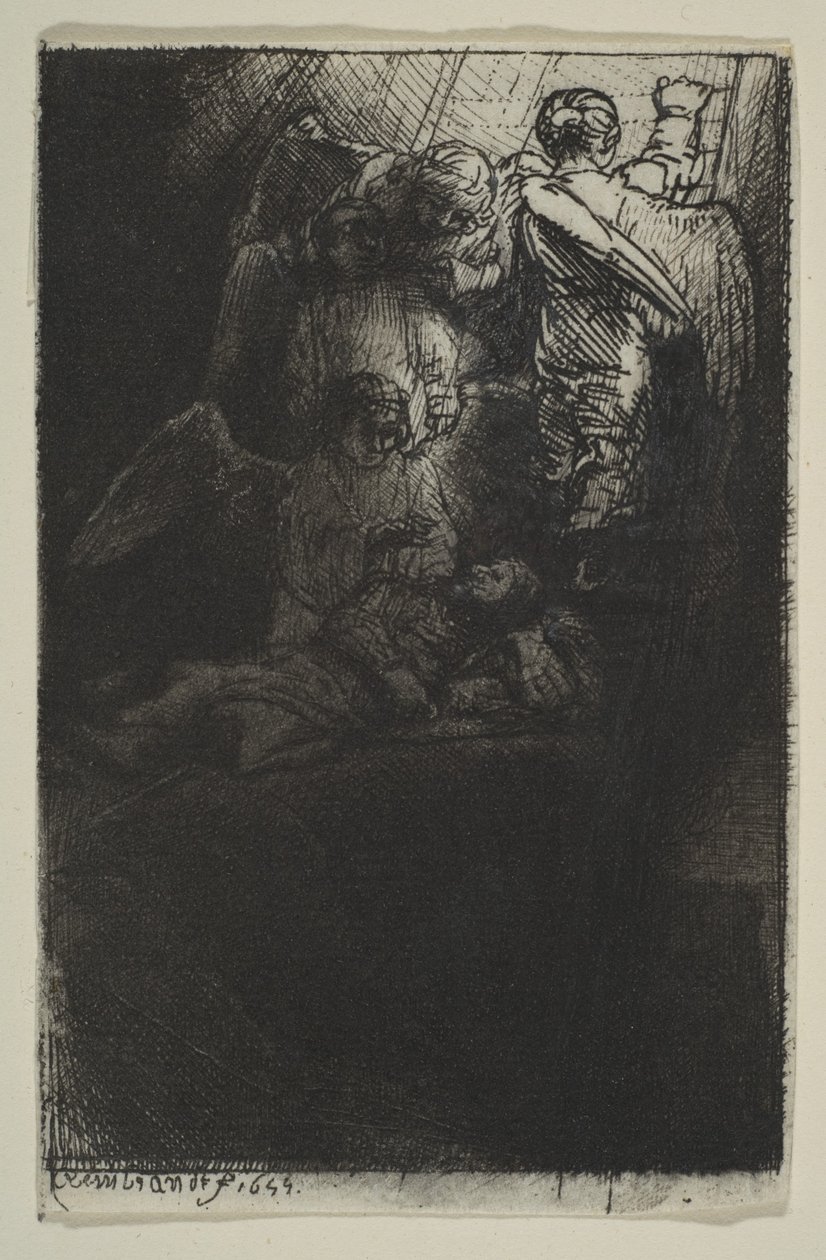 Jacobs létra, 1655. alkotó: Rembrandt van Rijn