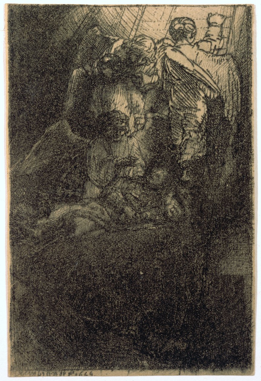 Jákób létrája, illusztráció a „La Piedra Gloriosa” című műhöz alkotó: Rembrandt van Rijn