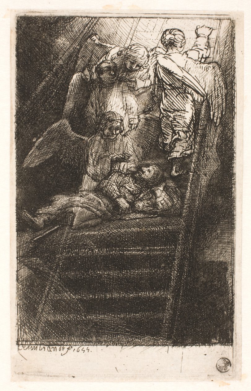 Jákób létrája alkotó: Rembrandt van Rijn