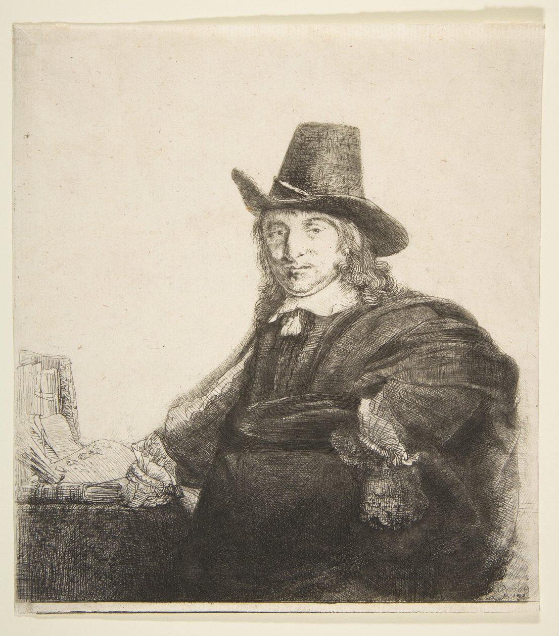 Jan Asselijn, Rák festő, 1646 körül. alkotó: Rembrandt van Rijn