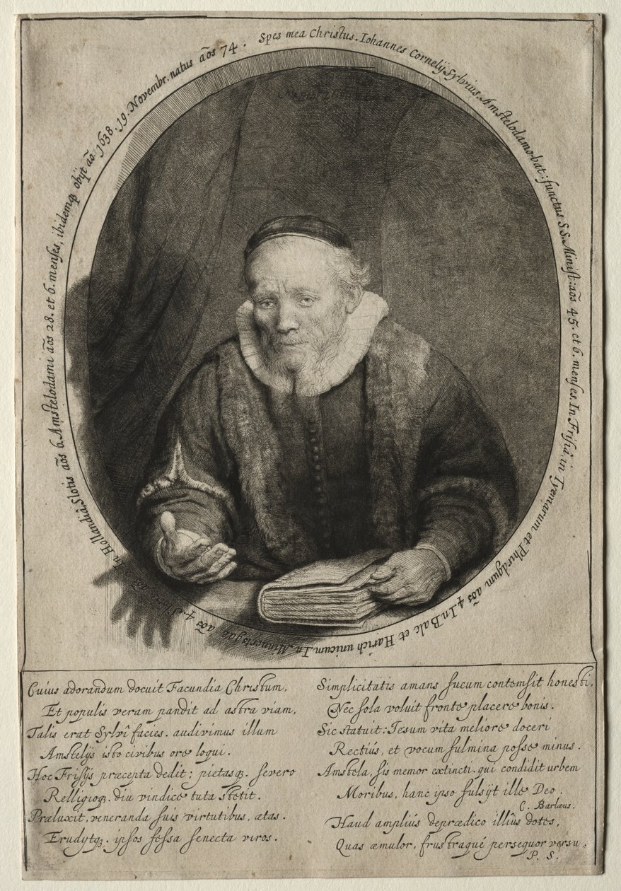 Jan Cornelis Sylvius, prédikátor alkotó: Rembrandt van Rijn