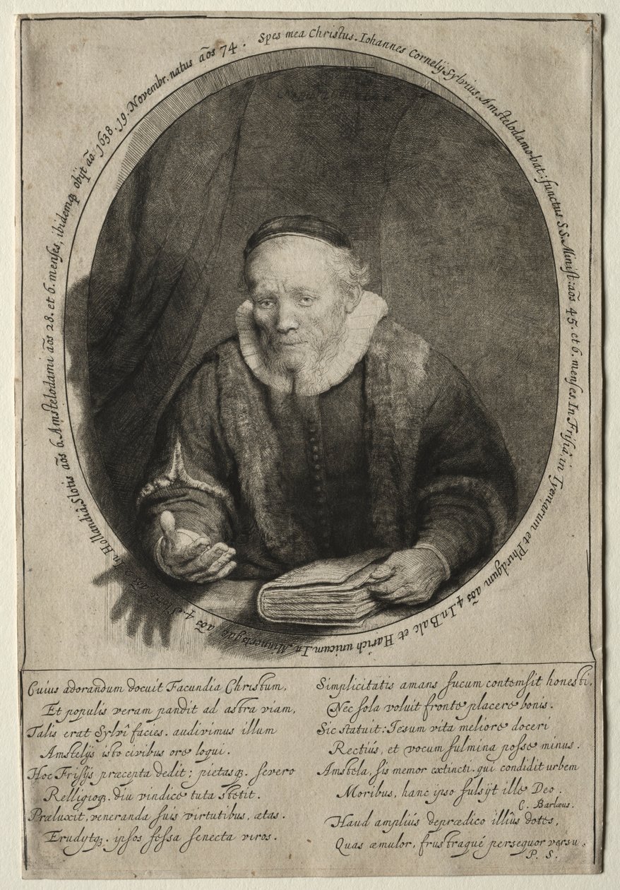 Jan Cornelis Sylvius, prédikátor, 1646. alkotó: Rembrandt van Rijn
