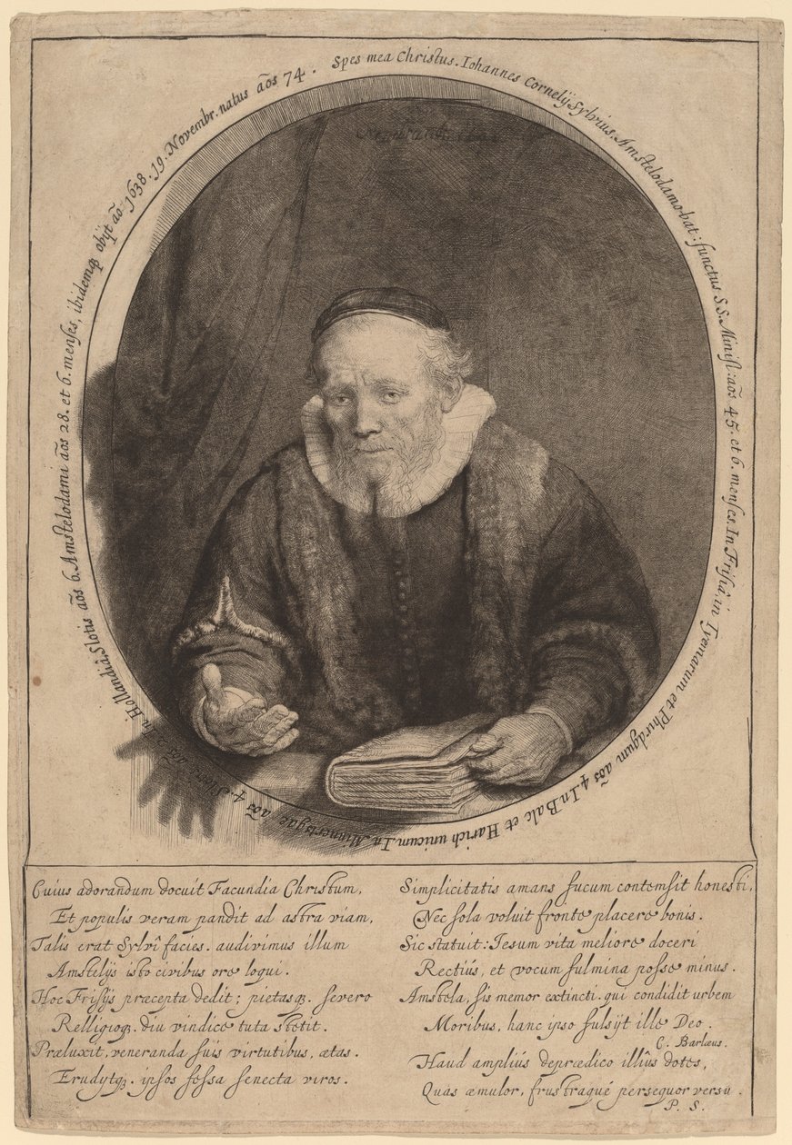 Jan Cornelisz. Sylvius alkotó: Rembrandt van Rijn