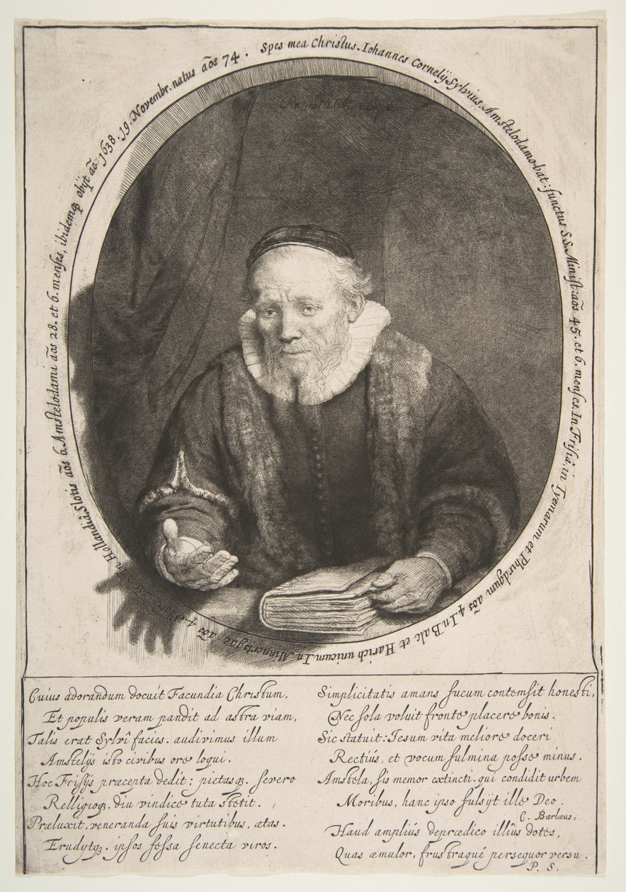 Jan Cornelisz. Sylvius, prédikátor, 1646. alkotó: Rembrandt van Rijn