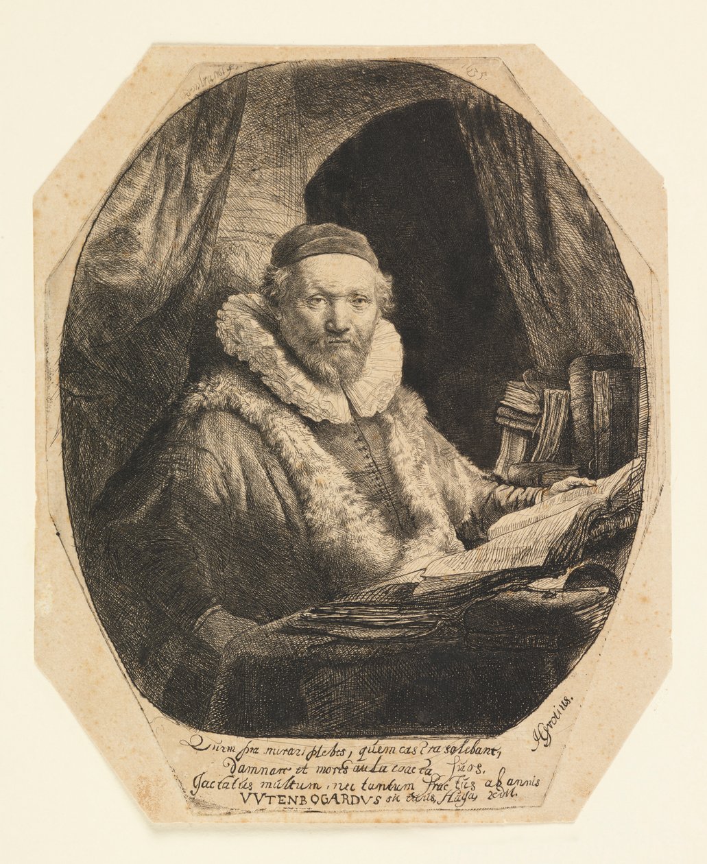 Jan Uytenbogaert (1557–1644), a rezisztensek prédikátora alkotó: Rembrandt van Rijn
