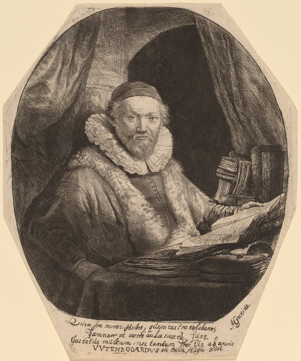 Jan Uytenbogaert alkotó: Rembrandt van Rijn