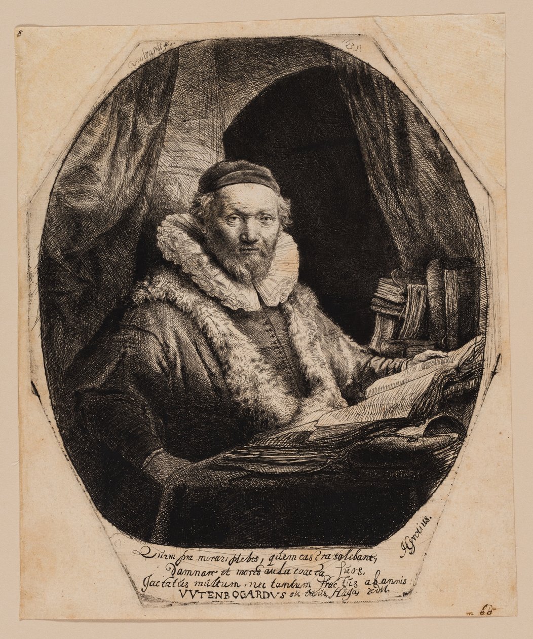 Jan Uytenbogaert, a remonstransztránsok prédikátora alkotó: Rembrandt van Rijn