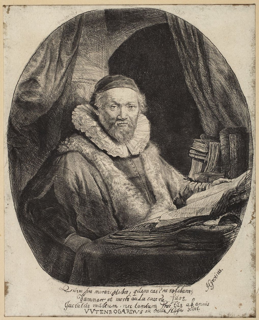 Jan Uytenbogaert, a remonstránsok prédikátora alkotó: Rembrandt van Rijn