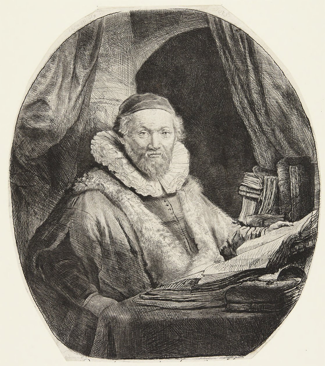 Jan Uytenbogaert, a remonstránsok prédikátora alkotó: Rembrandt van Rijn