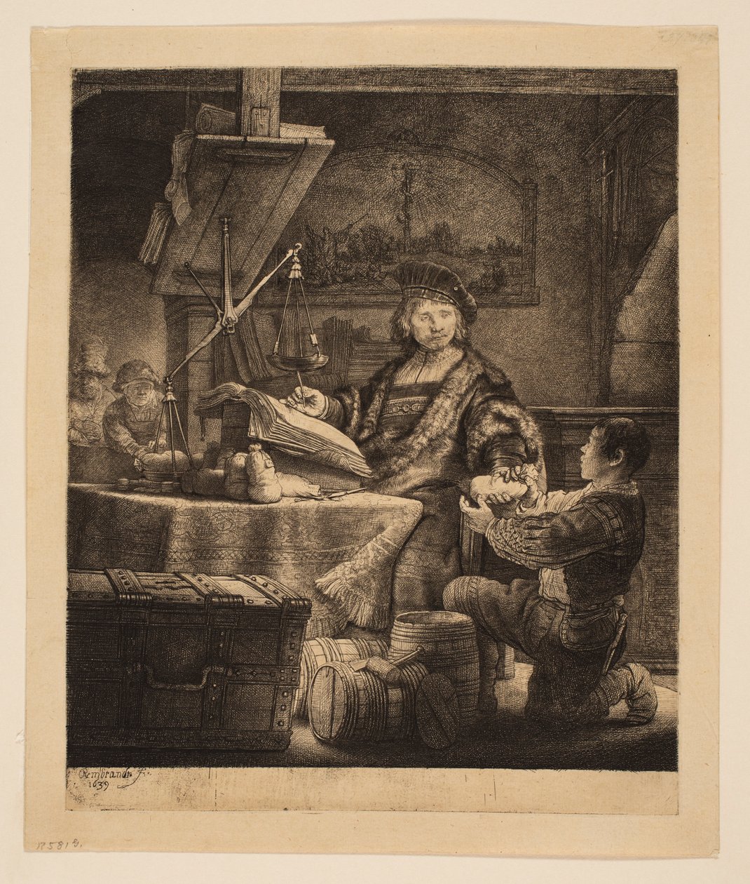 Jan Uytenbogaert, vezérigazgató ("The Goldweighter") alkotó: Rembrandt van Rijn