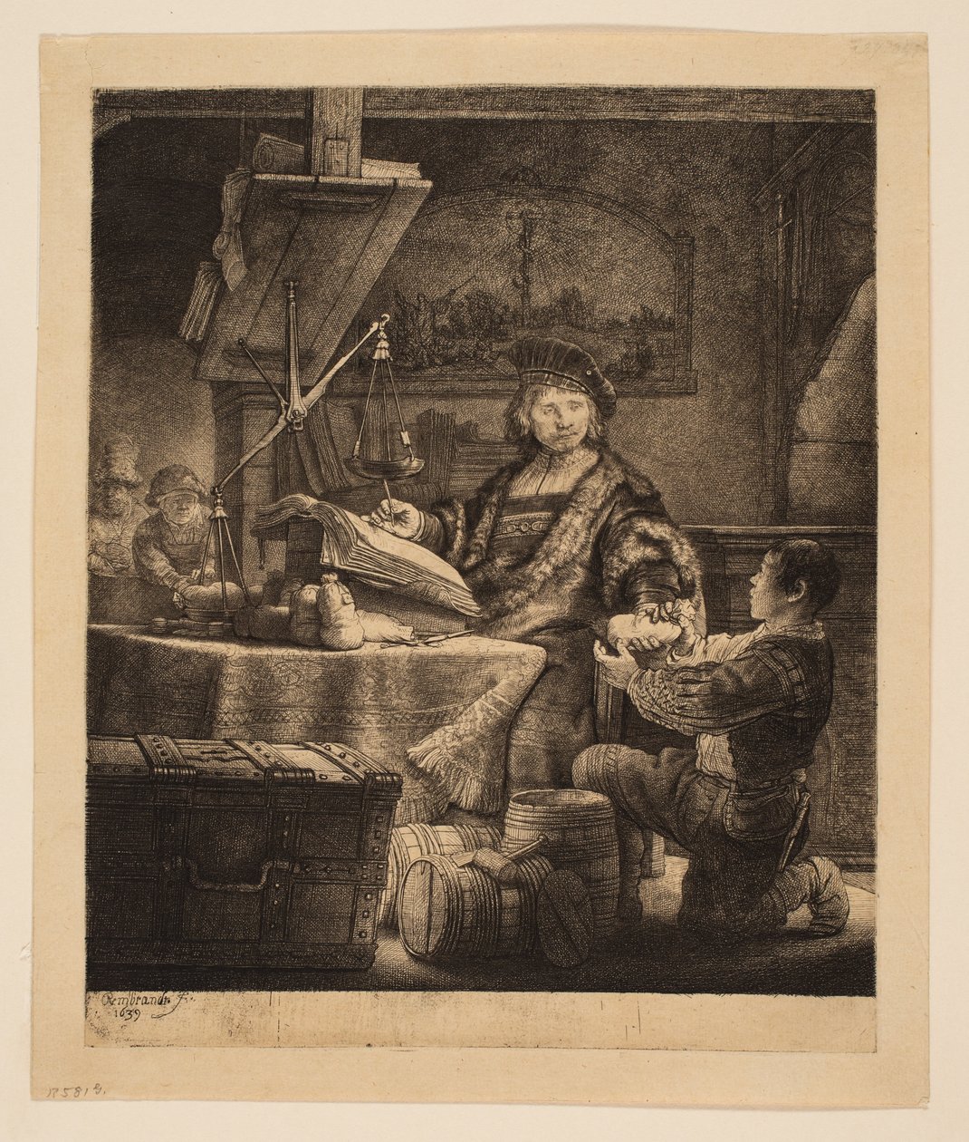 Jan Uytenbogaert, vezérigazgató ("The Goldweighter") alkotó: Rembrandt van Rijn