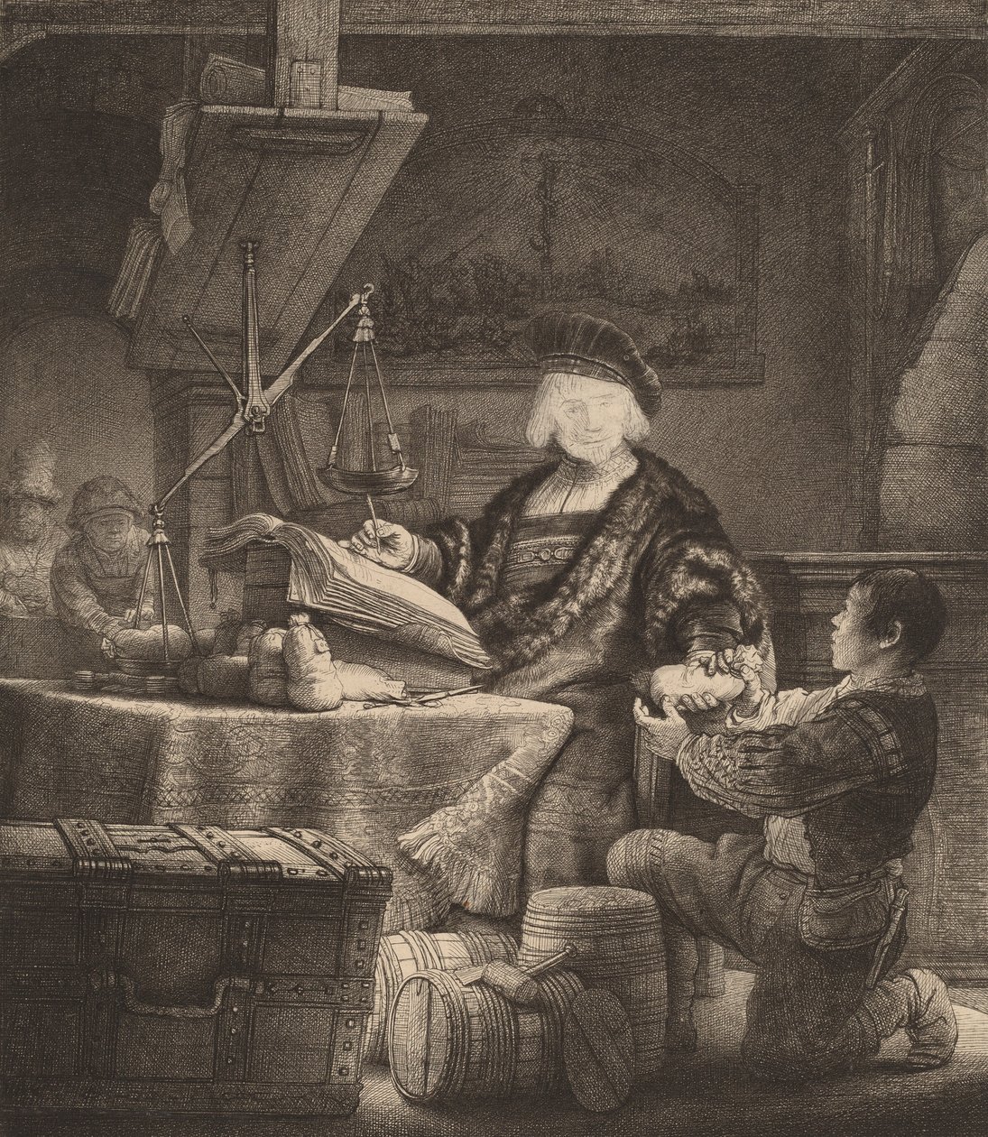 Jan Uytenbogaert, Az aranymérleg. alkotó: Rembrandt van Rijn