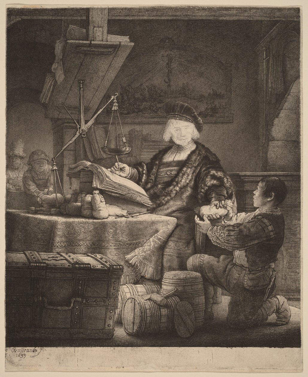 Jan Uytenbogaert, „Az aranymérő” alkotó: Rembrandt van Rijn