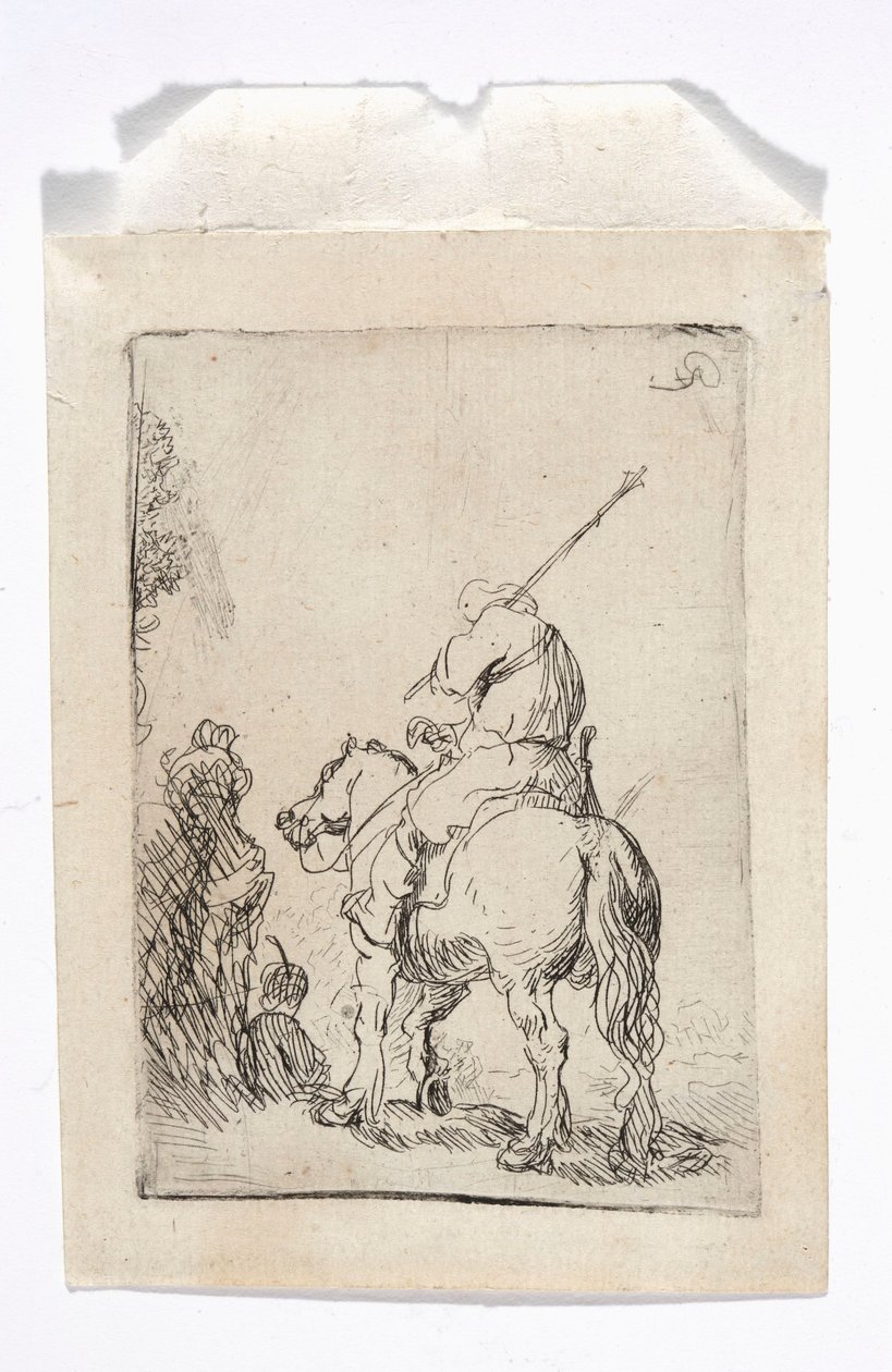 Turbános lovas lóháton alkotó: Rembrandt van Rijn