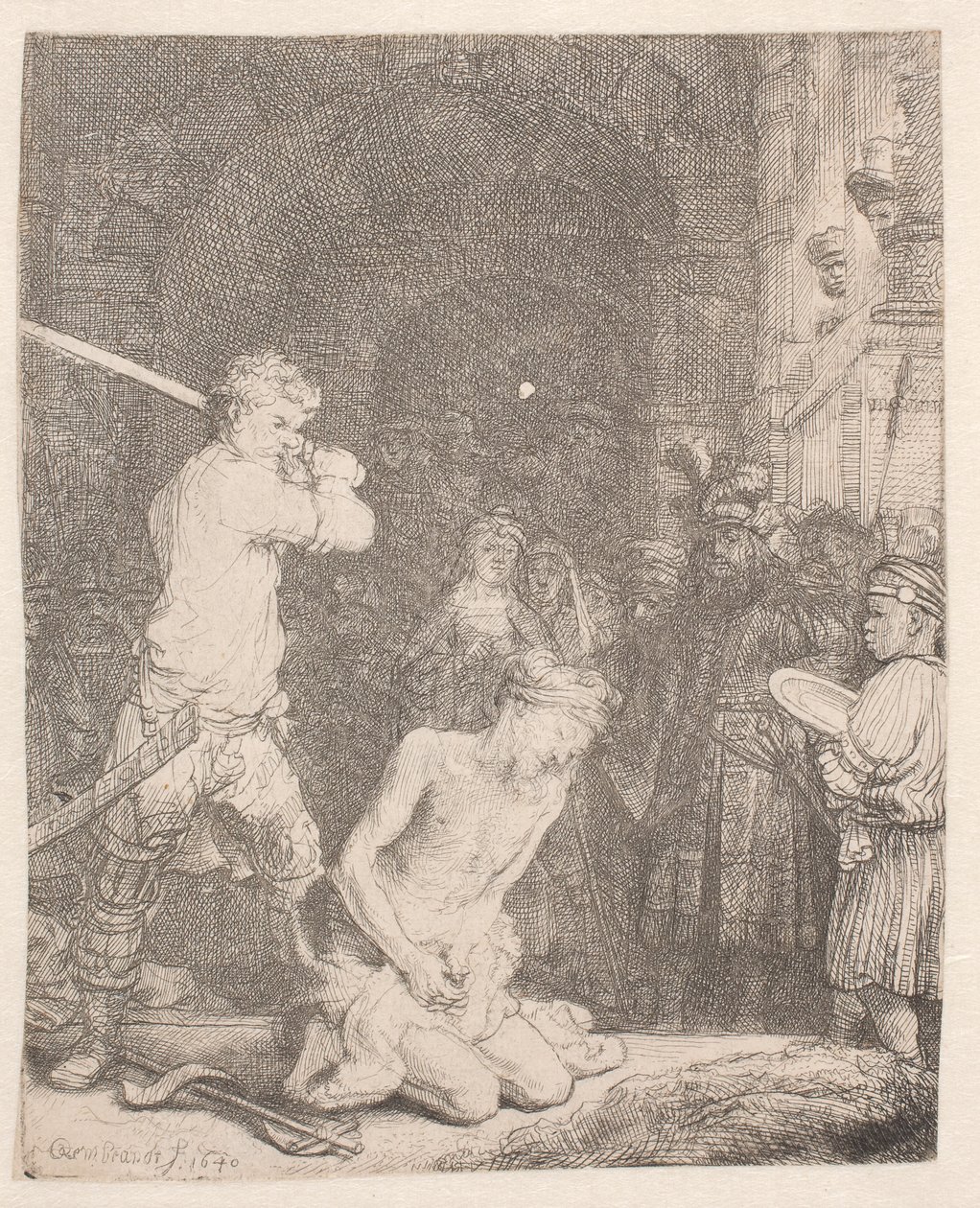 Keresztelő János lefejezte alkotó: Rembrandt van Rijn