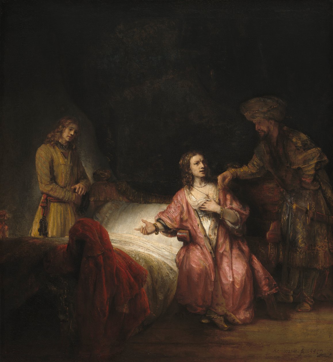 Potifár felesége megvádolja Józsefet, 1655 alkotó: Rembrandt van Rijn