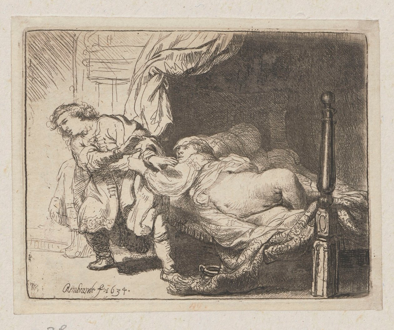 József és Potifár felesége alkotó: Rembrandt van Rijn