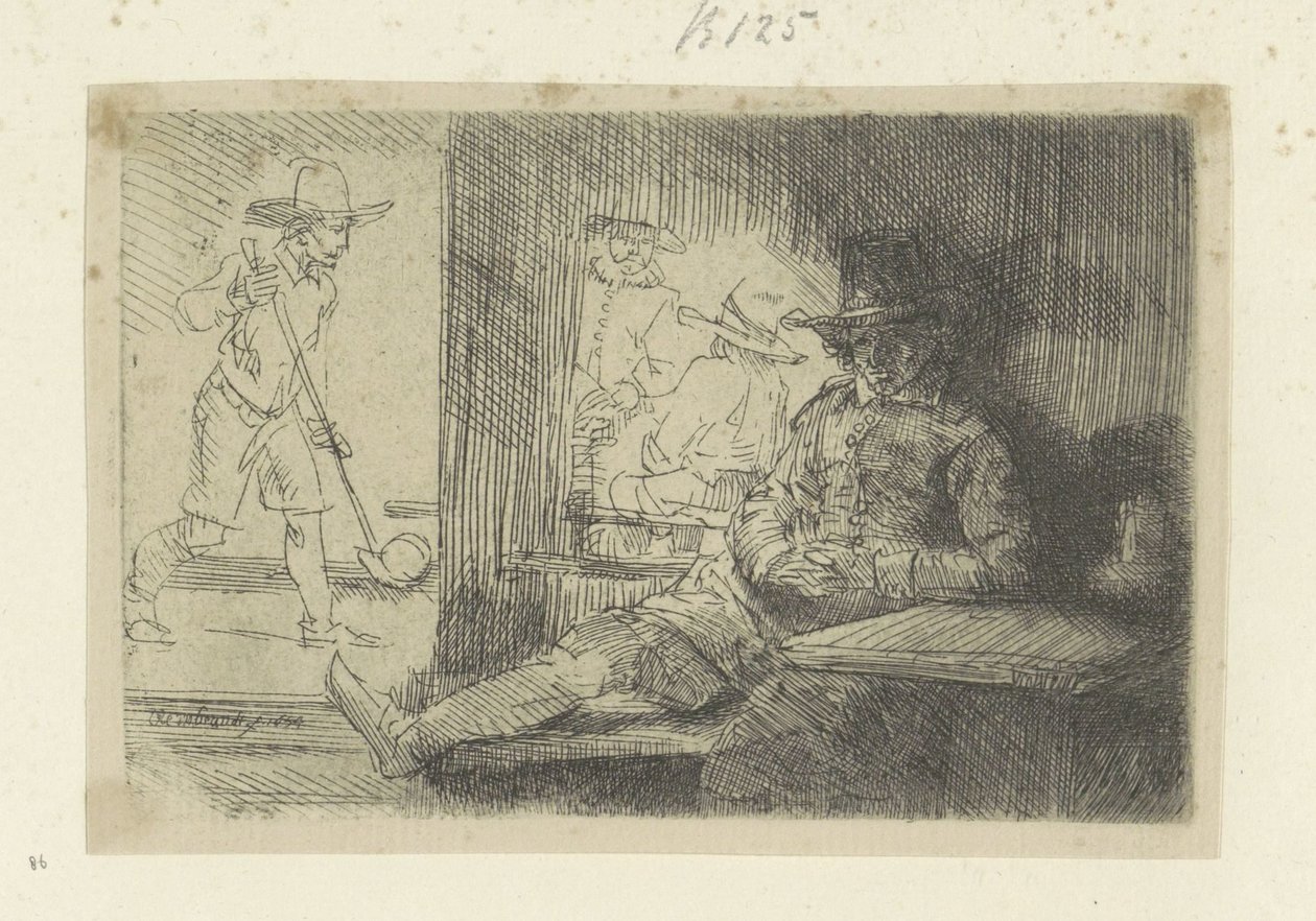Kolfspel Nyolcvanöt eredeti nyomat gyűjteménye (sorozat címe) alkotó: Rembrandt van Rijn
