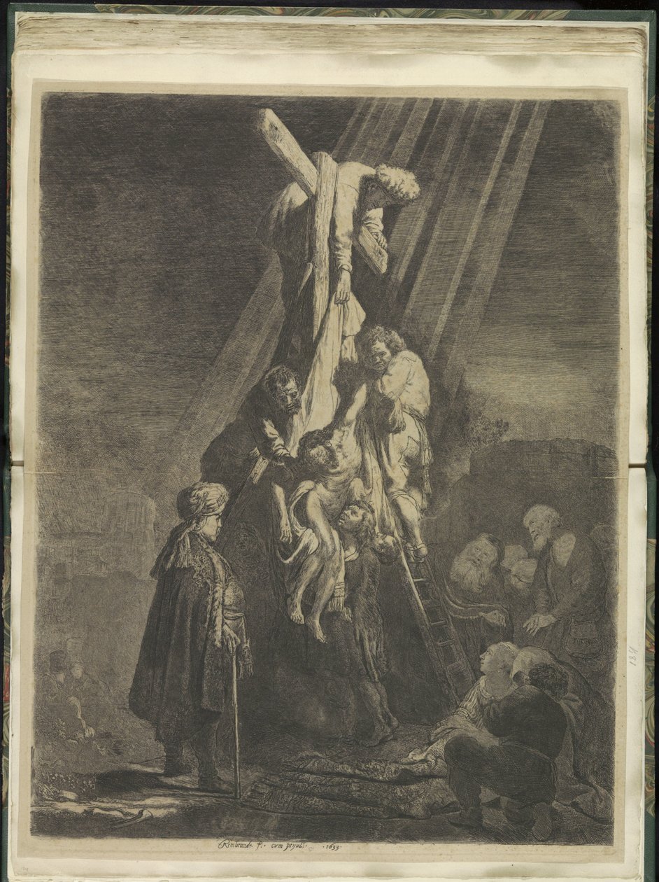 Kruisafnév: tweede plaat Nyolcvanöt eredeti nyomat gyűjteménye (sorozat címe) alkotó: Rembrandt van Rijn