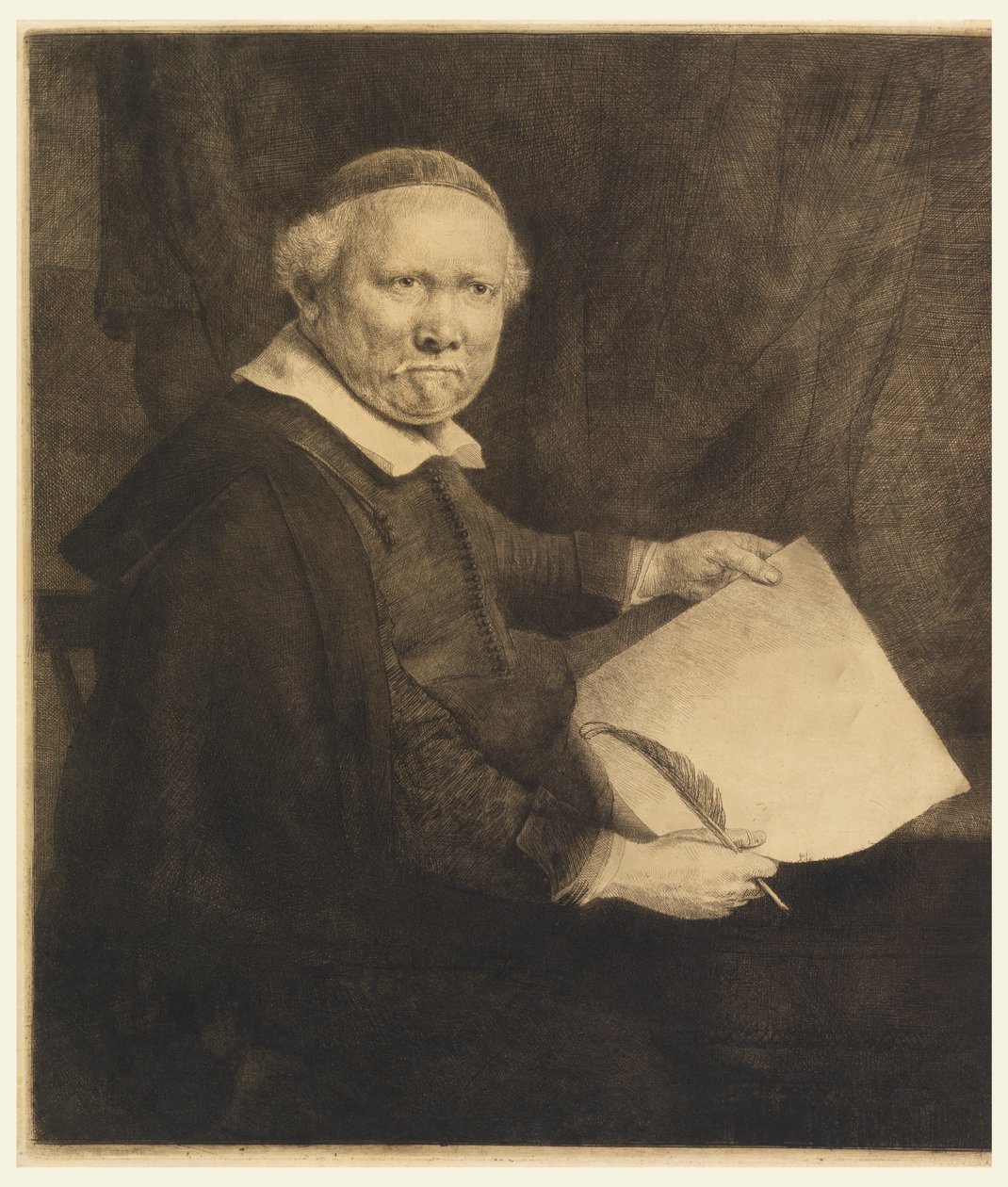 Lieven Willemsz van Coppenol, író-mester (A nagy koppenol) alkotó: Rembrandt van Rijn