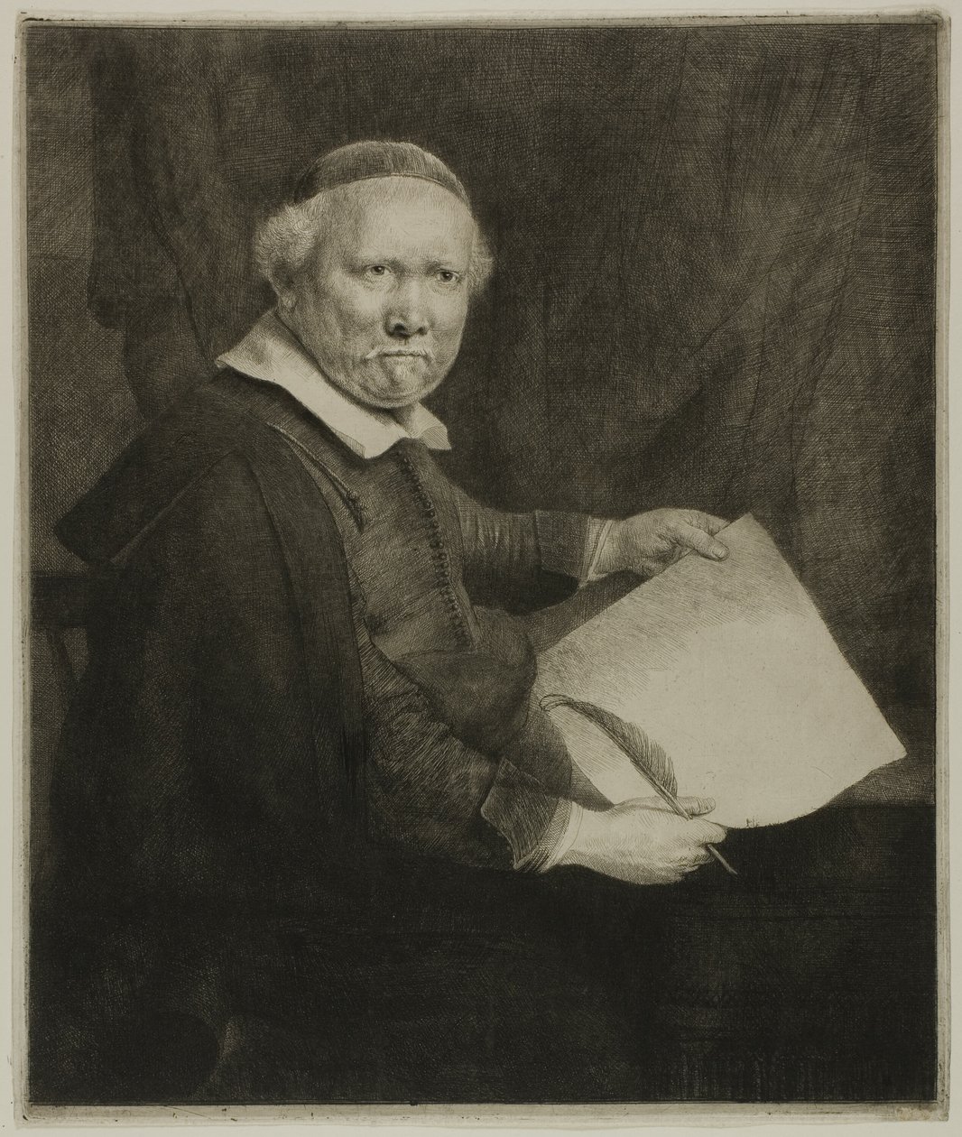 Lieven Willemsz. von Coppenol, Írómester: A nagyobb tányér alkotó: Rembrandt van Rijn