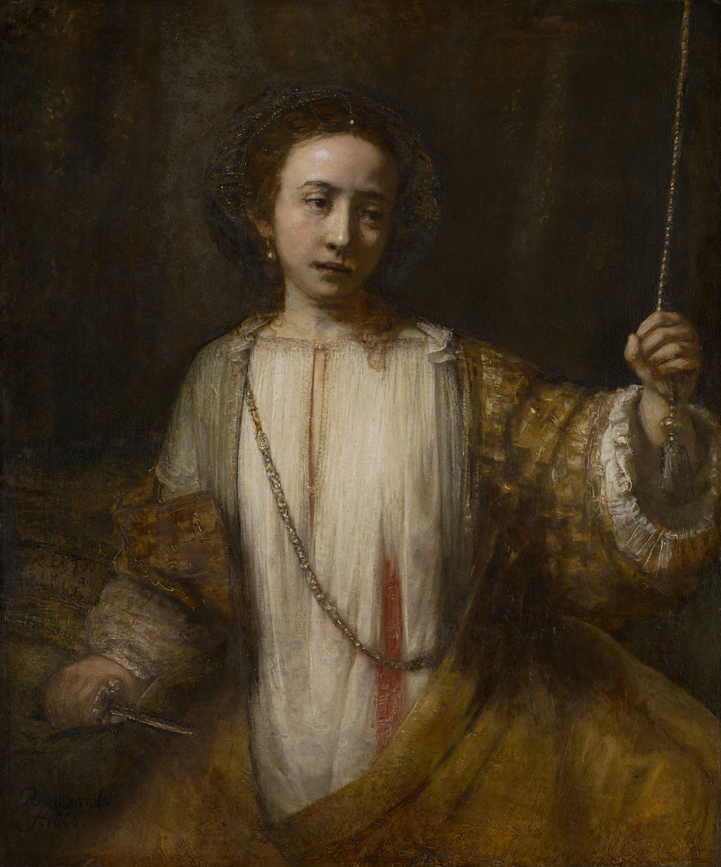 Lucretia alkotó: Rembrandt van Rijn