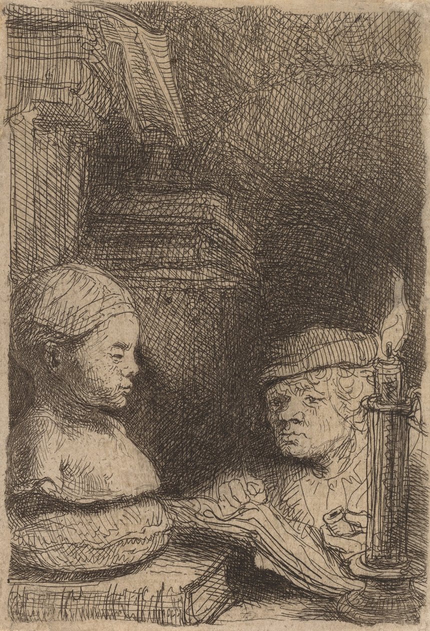 Ember rajz öntvényből, c. 1641. alkotó: Rembrandt van Rijn