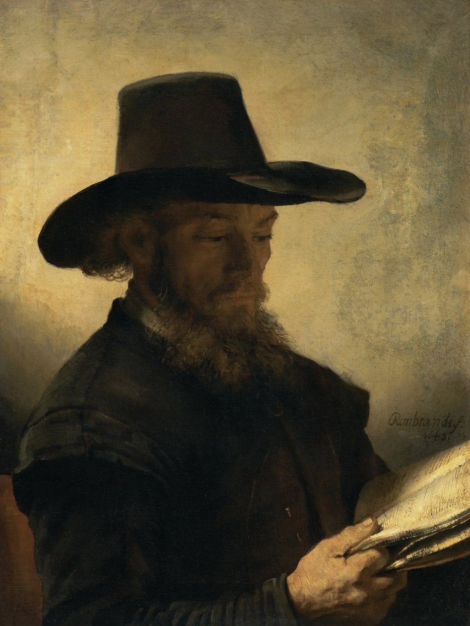 Olvasó ember, 1648 körül alkotó: Rembrandt van Rijn
