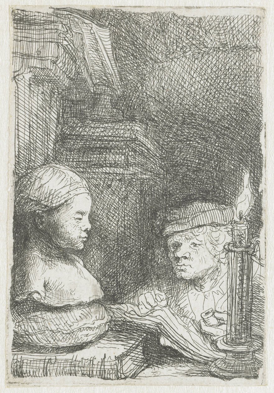 Ember rajz egy öntött alkotó: Rembrandt van Rijn