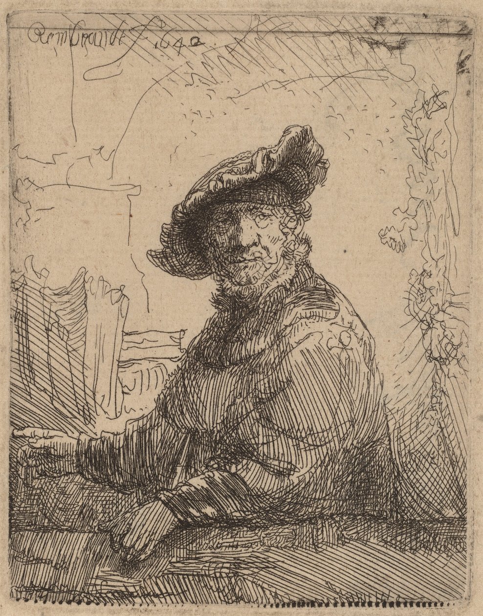 Ember egy lugasban, 1642. alkotó: Rembrandt van Rijn