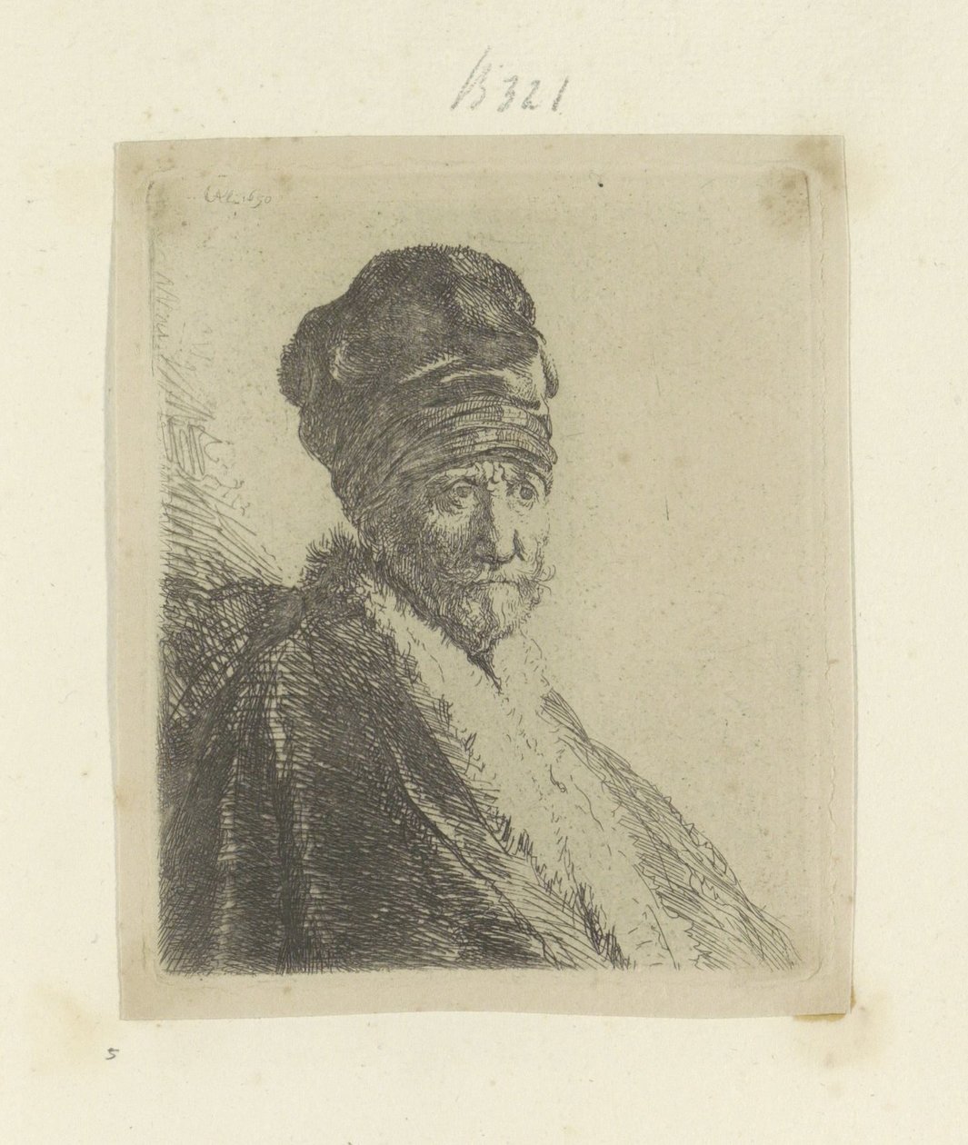 Ember tesz hoge muts Nyolcvanöt eredeti nyomat gyűjteménye (sorozat címe) alkotó: Rembrandt van Rijn