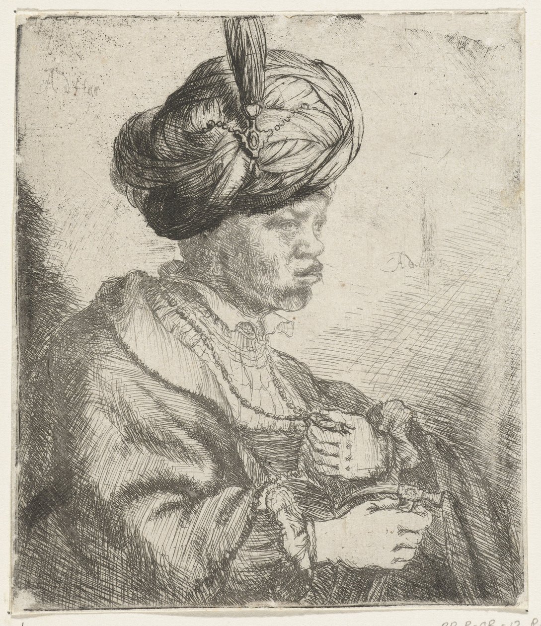 Férfi turbános, 1660-70 körül alkotó: Rembrandt van Rijn