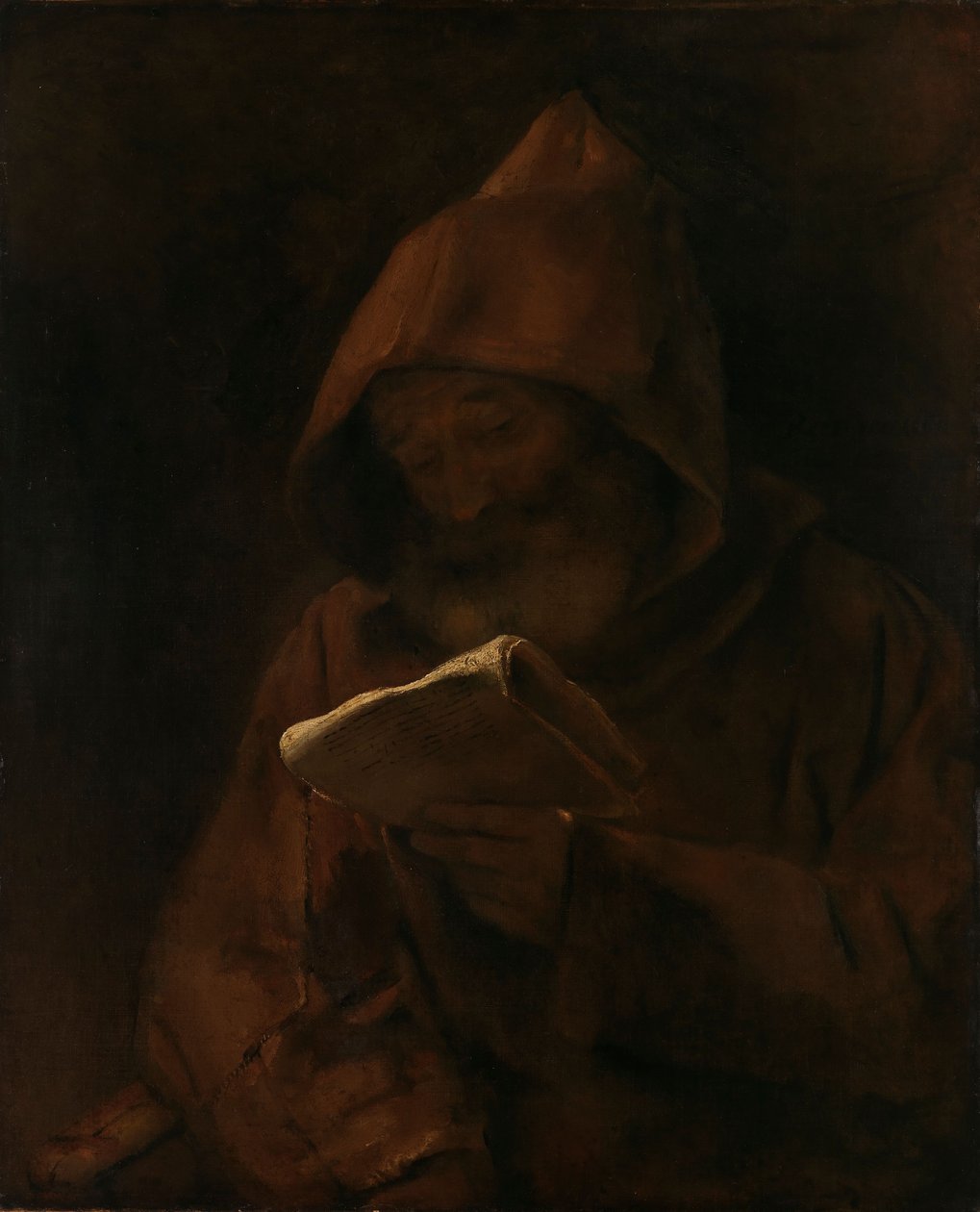 Olvasó szerzetes alkotó: Rembrandt van Rijn