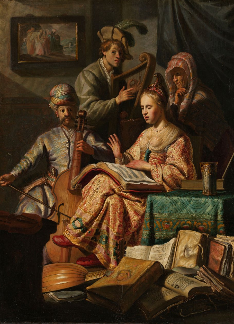 Zenei társulat, 1626 alkotó: Rembrandt van Rijn