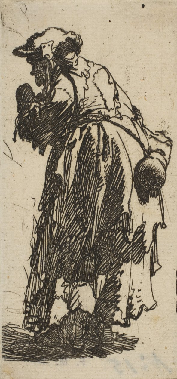 Öreg koldusasszony tökkel, kb. 1629., kb. 1629. alkotó: Rembrandt van Rijn